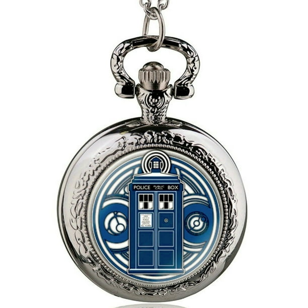 Mens necklace Vintage Silver Doctor Who Original Tardis Key Double Sided Design Pendant Necklace Hot Tv Jewelry For Men Women 